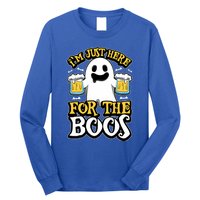 IM Just Here For The Boos Ghost Booze Halloween Costume Long Sleeve Shirt