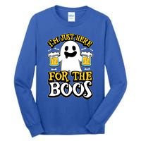 IM Just Here For The Boos Ghost Booze Halloween Costume Tall Long Sleeve T-Shirt