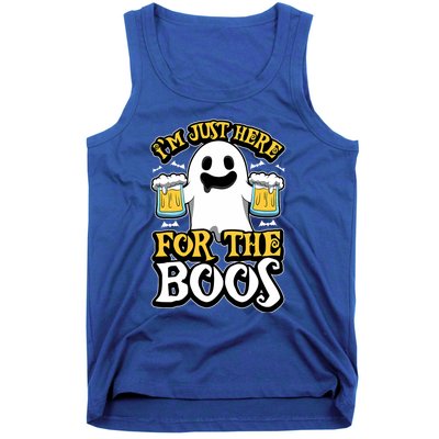 IM Just Here For The Boos Ghost Booze Halloween Costume Tank Top