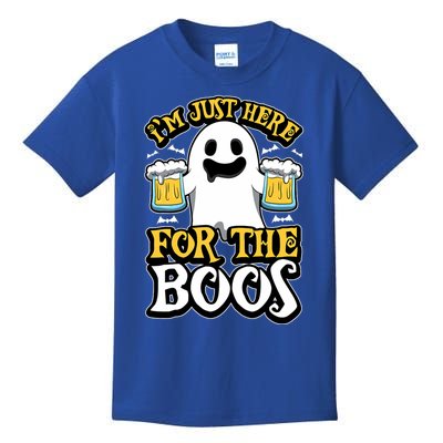 IM Just Here For The Boos Ghost Booze Halloween Costume Kids T-Shirt