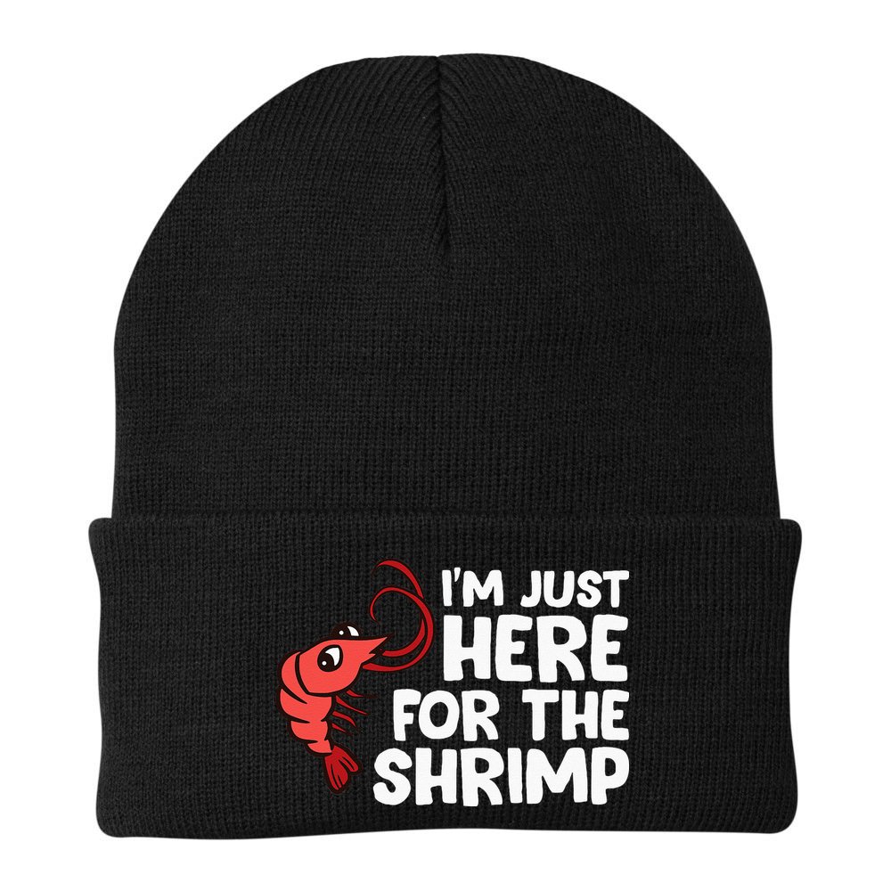 Im Just Here For The Shrimp Seafood Shrimp Beanie