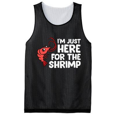 Im Just Here For The Shrimp Seafood Shrimp Mesh Reversible Basketball Jersey Tank