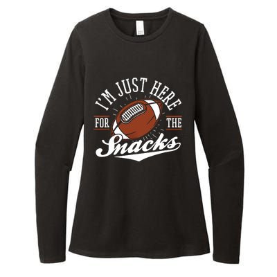 IM Just Here For The Snacks Funny Fantasy Football League Womens CVC Long Sleeve Shirt