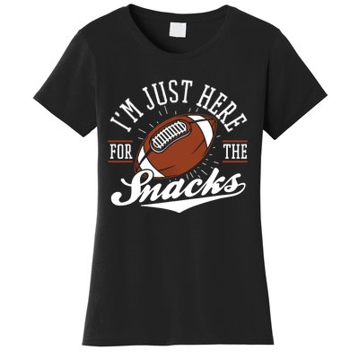 IM Just Here For The Snacks Funny Fantasy Football League Women's T-Shirt