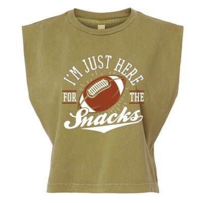 IM Just Here For The Snacks Funny Fantasy Football League Garment-Dyed Women's Muscle Tee