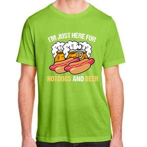 Im Just Here For Hot Dogs And Beer Gift Adult ChromaSoft Performance T-Shirt