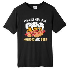 Im Just Here For Hot Dogs And Beer Gift Tall Fusion ChromaSoft Performance T-Shirt