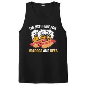 Im Just Here For Hot Dogs And Beer Gift PosiCharge Competitor Tank