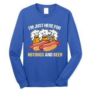 Im Just Here For Hot Dogs And Beer Gift Long Sleeve Shirt