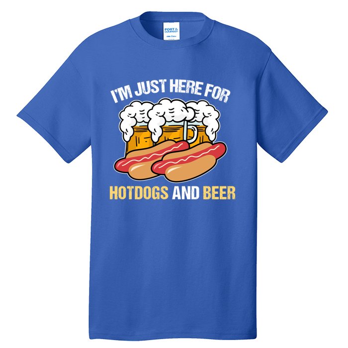 Im Just Here For Hot Dogs And Beer Gift Tall T-Shirt