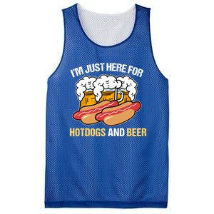 Im Just Here For Hot Dogs And Beer Gift Mesh Reversible Basketball Jersey Tank