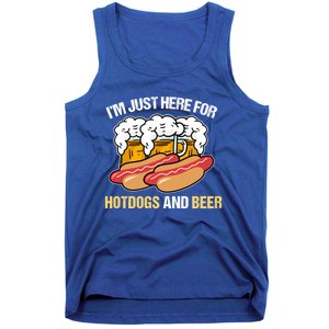 Im Just Here For Hot Dogs And Beer Gift Tank Top