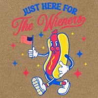 IM Just Here For The Wieners 4th Of July Hot Dog Cotton Canvas Backpack