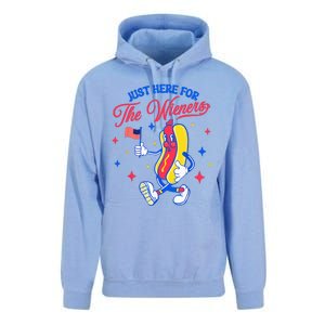 IM Just Here For The Wieners 4th Of July Hot Dog Unisex Surf Hoodie