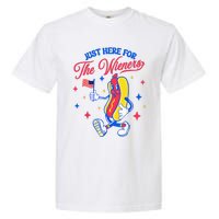 IM Just Here For The Wieners 4th Of July Hot Dog Garment-Dyed Heavyweight T-Shirt