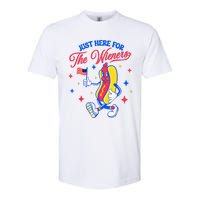 IM Just Here For The Wieners 4th Of July Hot Dog Softstyle CVC T-Shirt