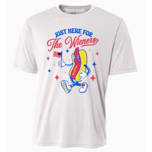 IM Just Here For The Wieners 4th Of July Hot Dog Cooling Performance Crew T-Shirt