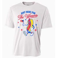 IM Just Here For The Wieners 4th Of July Hot Dog Cooling Performance Crew T-Shirt