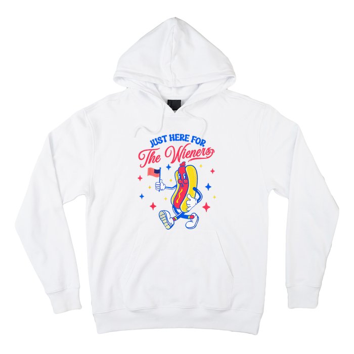 IM Just Here For The Wieners 4th Of July Hot Dog Hoodie