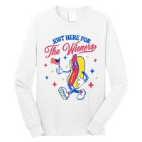 IM Just Here For The Wieners 4th Of July Hot Dog Long Sleeve Shirt