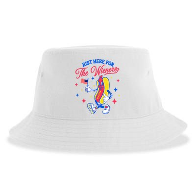 IM Just Here For The Wieners 4th Of July Hot Dog Sustainable Bucket Hat