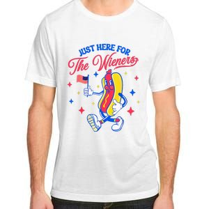 IM Just Here For The Wieners 4th Of July Hot Dog Adult ChromaSoft Performance T-Shirt