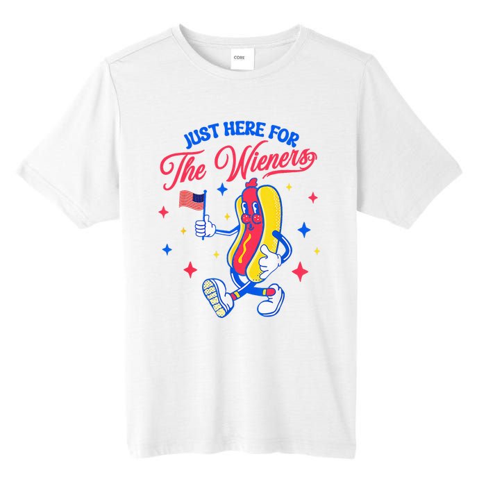 IM Just Here For The Wieners 4th Of July Hot Dog Tall Fusion ChromaSoft Performance T-Shirt