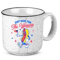 IM Just Here For The Wieners 4th Of July Hot Dog 15oz Campfire Ceramic Mug