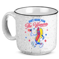IM Just Here For The Wieners 4th Of July Hot Dog 15oz Campfire Ceramic Mug