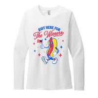 IM Just Here For The Wieners 4th Of July Hot Dog Womens CVC Long Sleeve Shirt