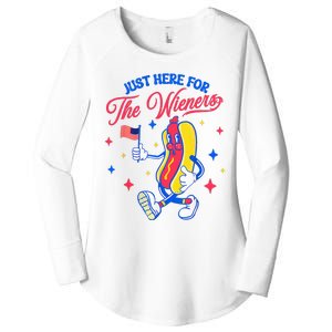 IM Just Here For The Wieners 4th Of July Hot Dog Women's Perfect Tri Tunic Long Sleeve Shirt