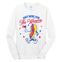 IM Just Here For The Wieners 4th Of July Hot Dog Tall Long Sleeve T-Shirt