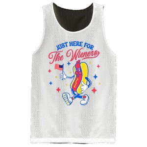 IM Just Here For The Wieners 4th Of July Hot Dog Mesh Reversible Basketball Jersey Tank