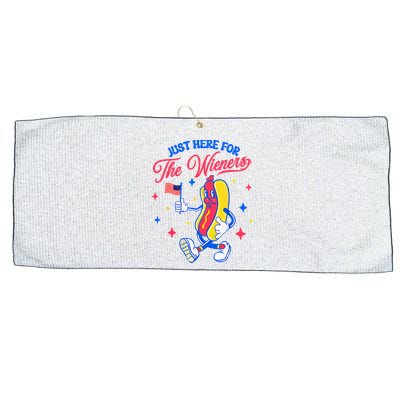 IM Just Here For The Wieners 4th Of July Hot Dog Large Microfiber Waffle Golf Towel
