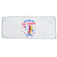 IM Just Here For The Wieners 4th Of July Hot Dog Large Microfiber Waffle Golf Towel