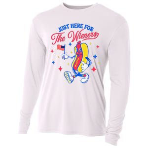 IM Just Here For The Wieners 4th Of July Hot Dog Cooling Performance Long Sleeve Crew