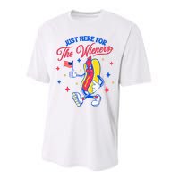 IM Just Here For The Wieners 4th Of July Hot Dog Performance Sprint T-Shirt