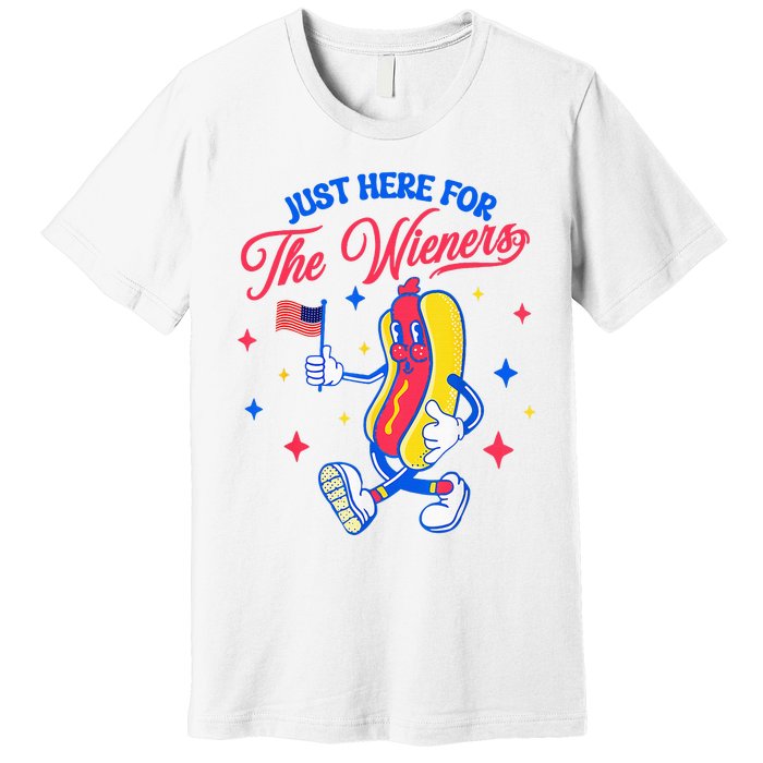 IM Just Here For The Wieners 4th Of July Hot Dog Premium T-Shirt