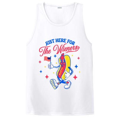IM Just Here For The Wieners 4th Of July Hot Dog PosiCharge Competitor Tank