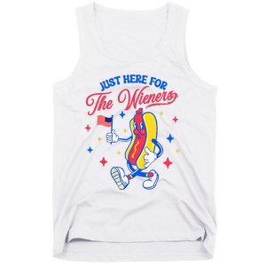 IM Just Here For The Wieners 4th Of July Hot Dog Tank Top