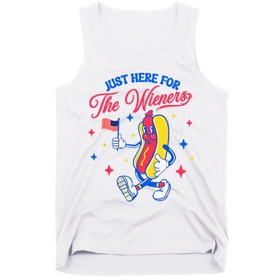 IM Just Here For The Wieners 4th Of July Hot Dog Tank Top