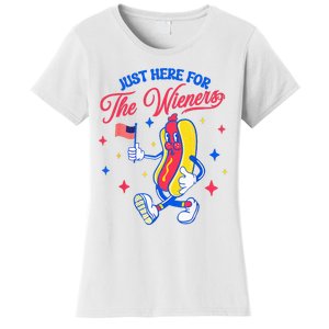 IM Just Here For The Wieners 4th Of July Hot Dog Women's T-Shirt