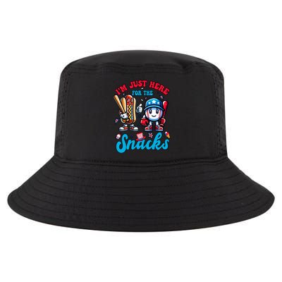 IM Just Here For The Snacks Baseball Lovers 4th Of July Gift Cool Comfort Performance Bucket Hat