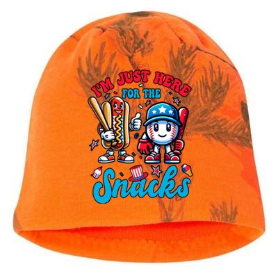 IM Just Here For The Snacks Baseball Lovers 4th Of July Gift Kati - Camo Knit Beanie