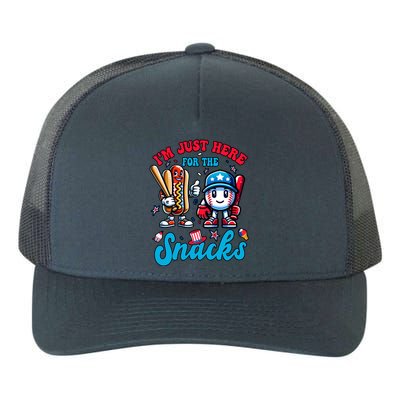 IM Just Here For The Snacks Baseball Lovers 4th Of July Gift Yupoong Adult 5-Panel Trucker Hat