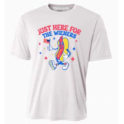 IM Just Here For The Wieners 4th Of July Hot Dog Cooling Performance Crew T-Shirt