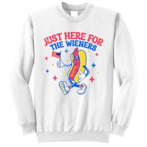 IM Just Here For The Wieners 4th Of July Hot Dog Sweatshirt