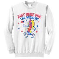 IM Just Here For The Wieners 4th Of July Hot Dog Sweatshirt