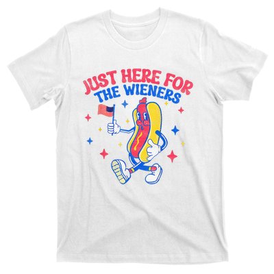 IM Just Here For The Wieners 4th Of July Hot Dog T-Shirt