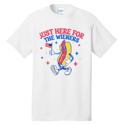 IM Just Here For The Wieners 4th Of July Hot Dog Tall T-Shirt